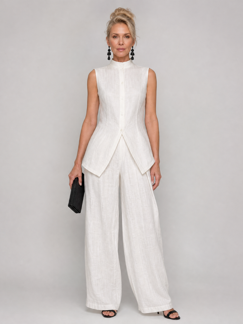 Vimro | Sleeveless High Neck Wide Leg Jumpsuit