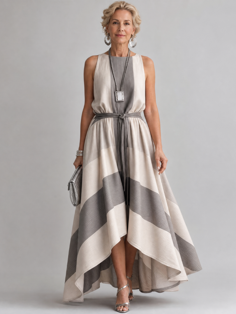 Aureliax | Sleeveless High Low Midi Dress