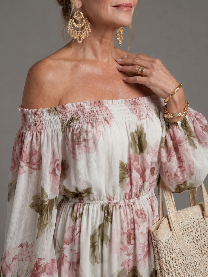 Euram | Off Shoulder Floral Maxi Dress