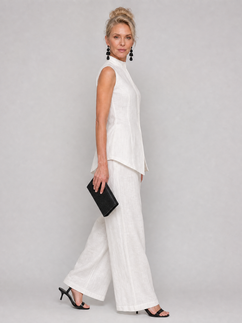 Vimro | Sleeveless High Neck Wide Leg Jumpsuit