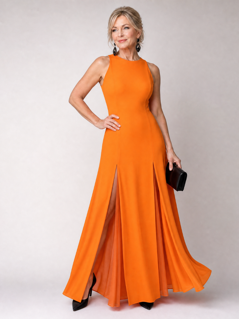 Vion | Sleeveless High Neck Maxi Dress