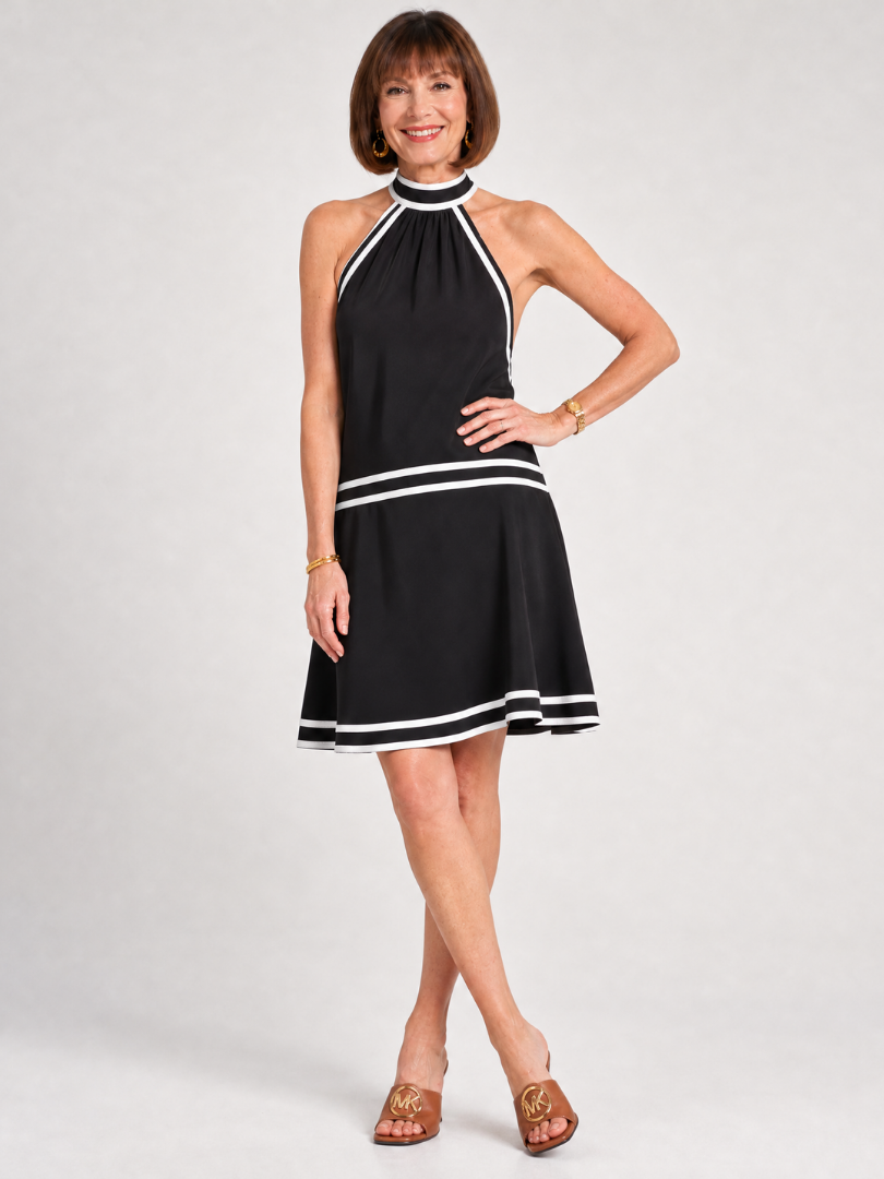 Zarella | Halter Neck A Line Mini Dress