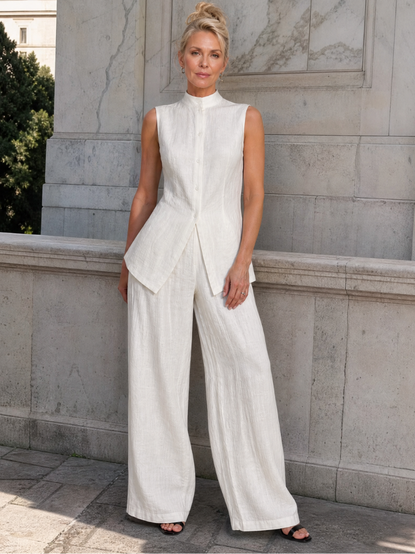 Vimro | Sleeveless High Neck Wide Leg Jumpsuit