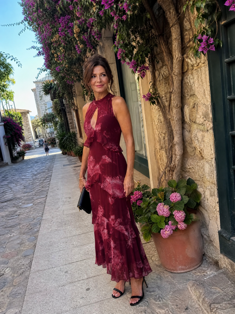Ciol | Floral Halter Neck Midi Dress