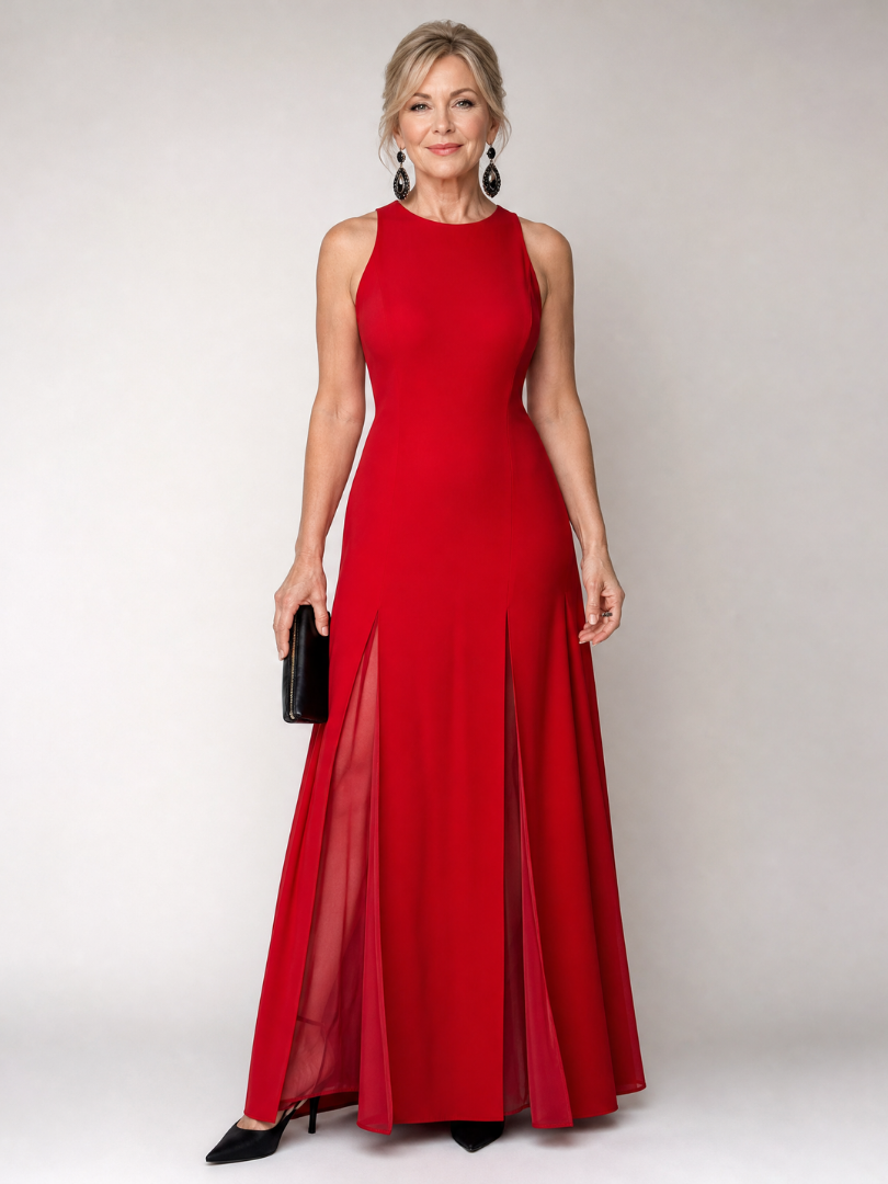 Vion | Sleeveless High Neck Maxi Dress