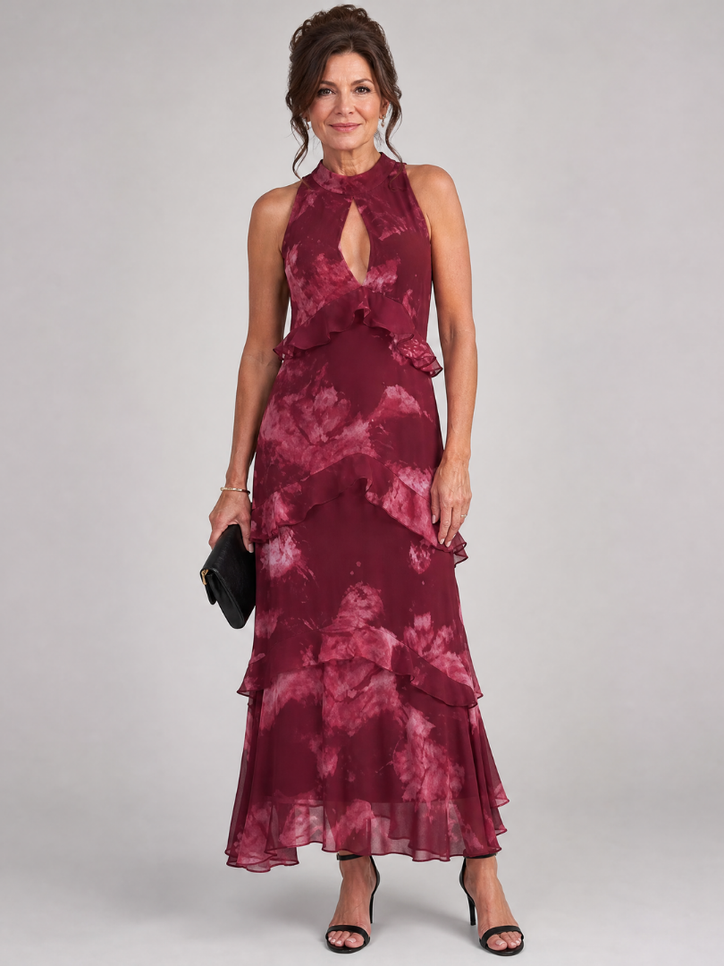 Ciol | Floral Halter Neck Midi Dress