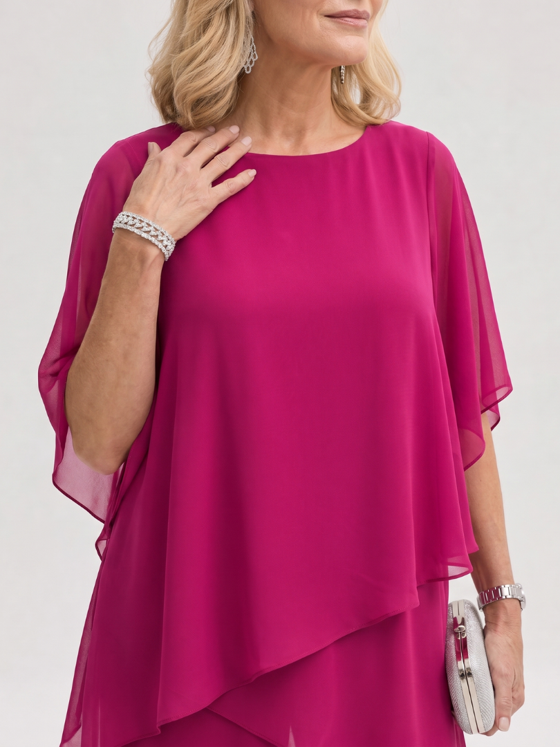 Nimon | Layered Chiffon Two Piece Pant Set