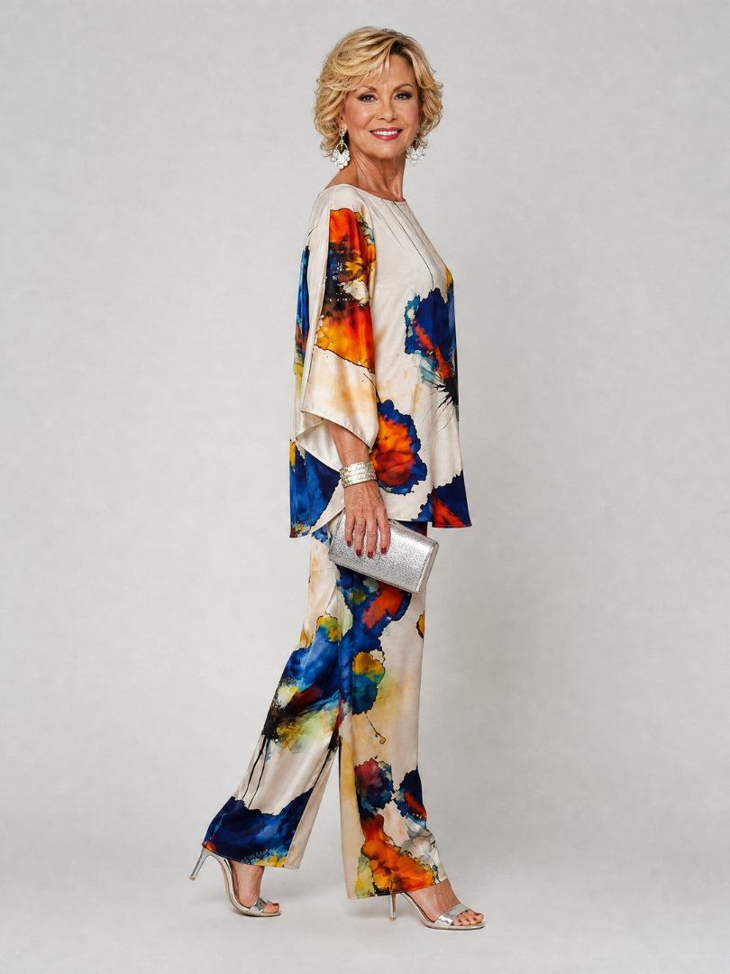 Zorielle | Floral Two Piece Pant Set