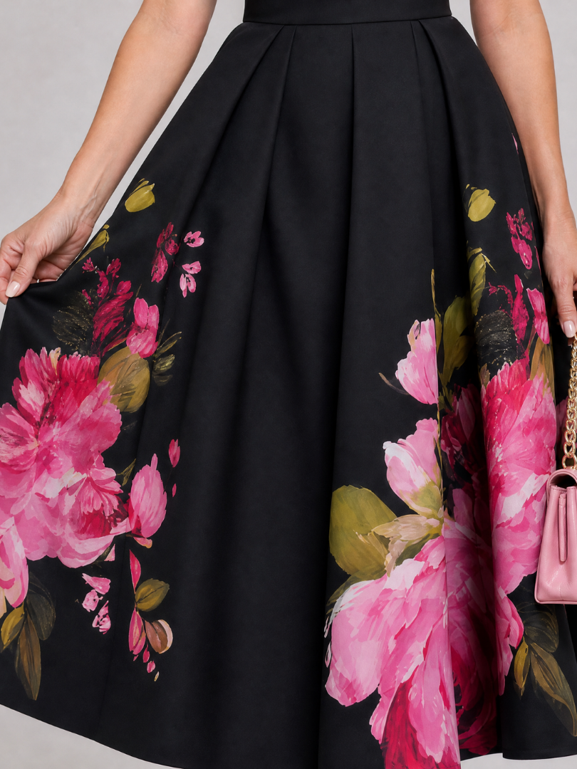 Valestria | Floral Sleeveless Midi Dress