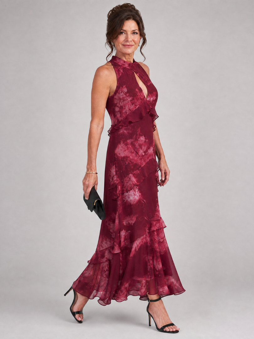 Ciol | Floral Halter Neck Midi Dress