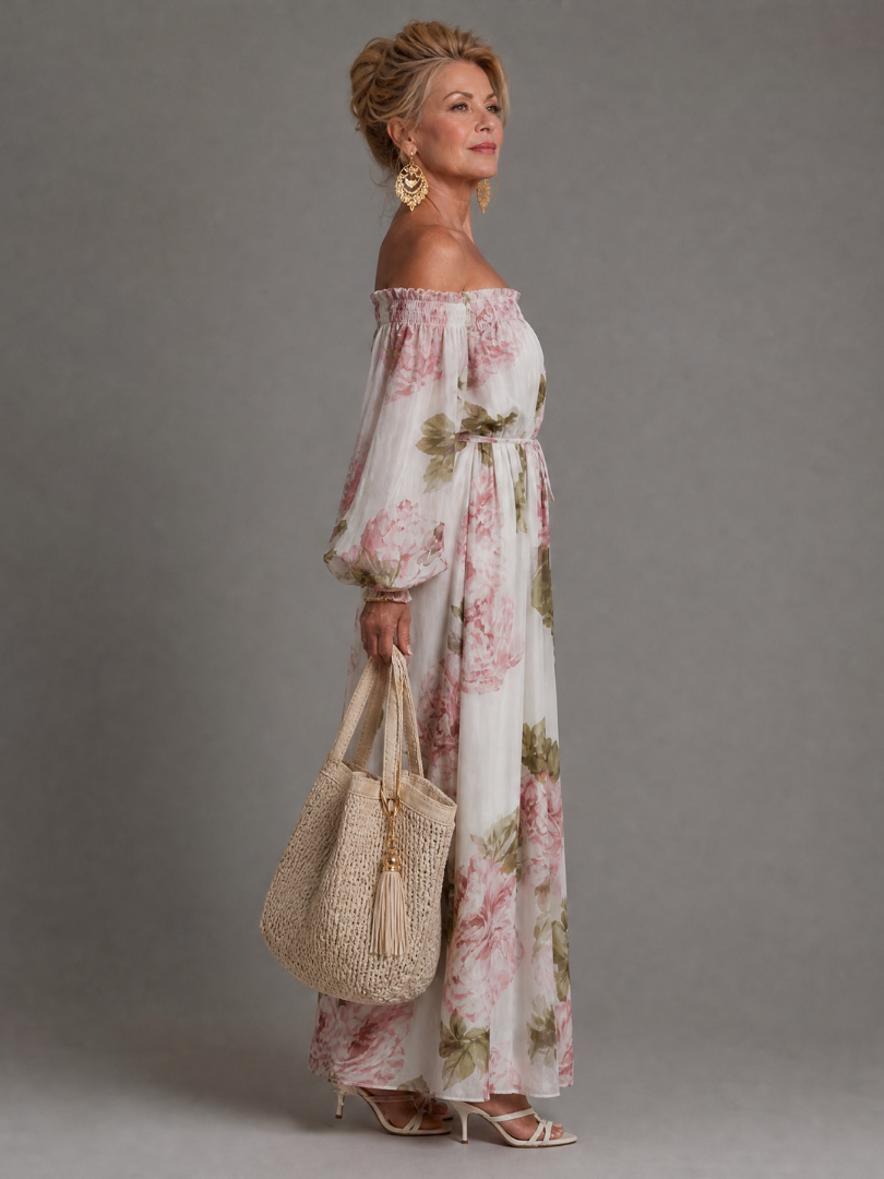 Euram | Off Shoulder Floral Maxi Dress