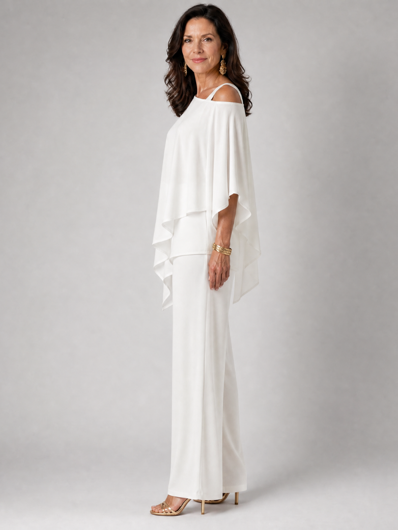 Aurelisse | Layered Asymmetrical Two Piece Pant Set