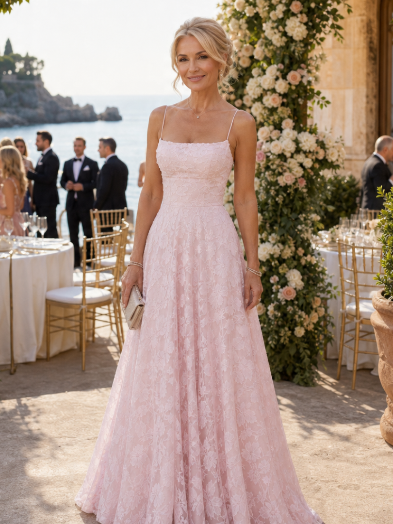 Valenne | Spaghetti Strap Full Lace Maxi Dress