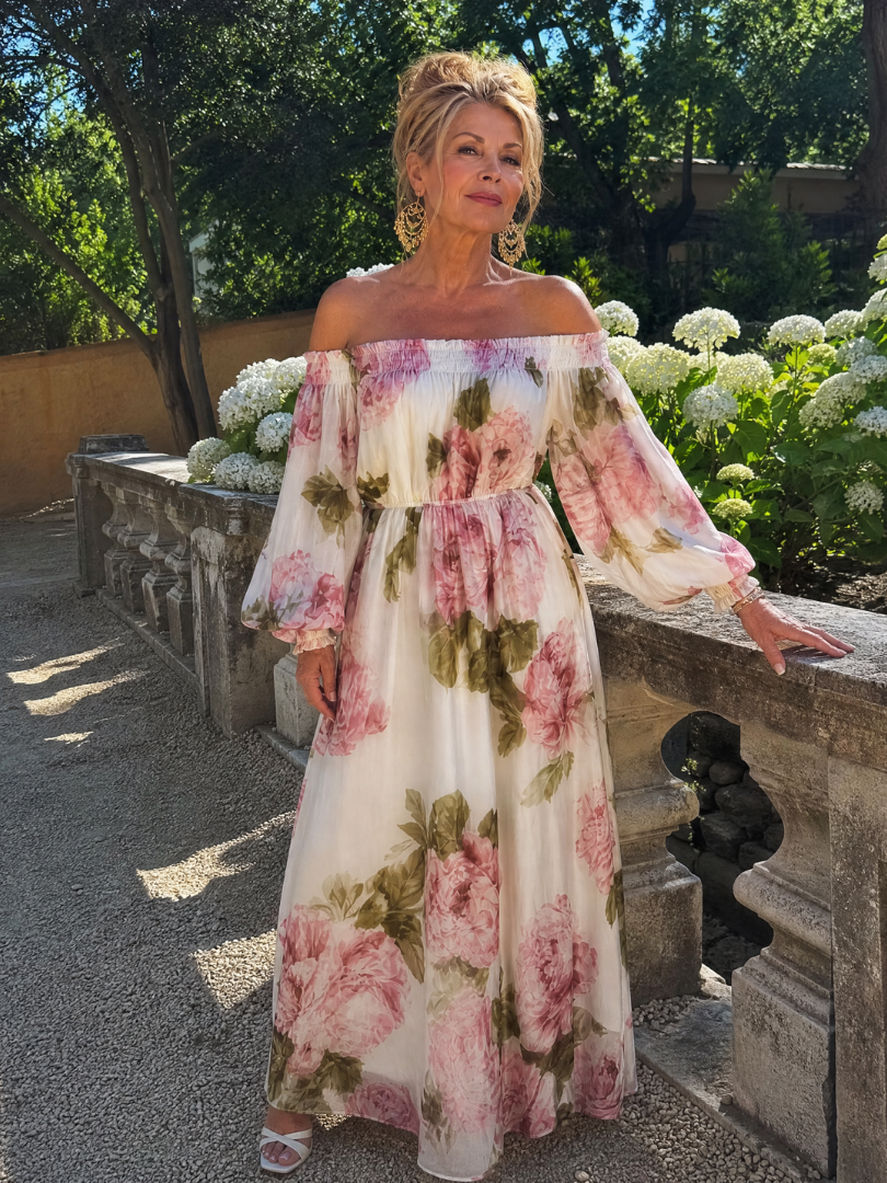Euram | Off Shoulder Floral Maxi Dress